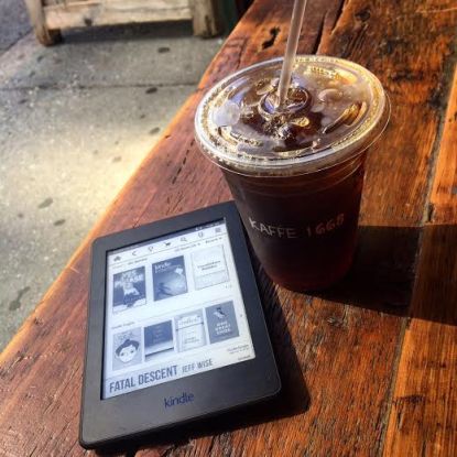 Kindle + coffee... two of my favorite things.